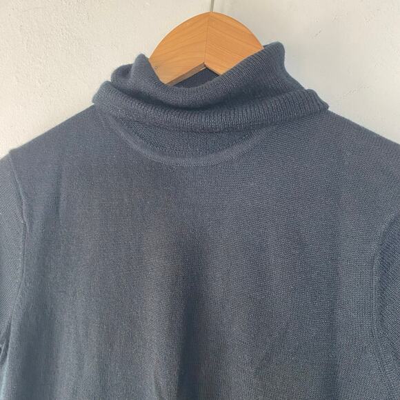 Dialogue XS Short Sleeve Turtleneck Classic Merino Blend Sweater Quiet Luxury‎ - Picture 5 of 5